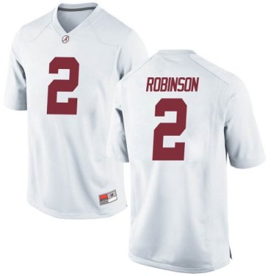 Youth Alabama Crimson Tide #2 Keilan Robinson White Game NCAA College Football Jersey 2403CBZN2